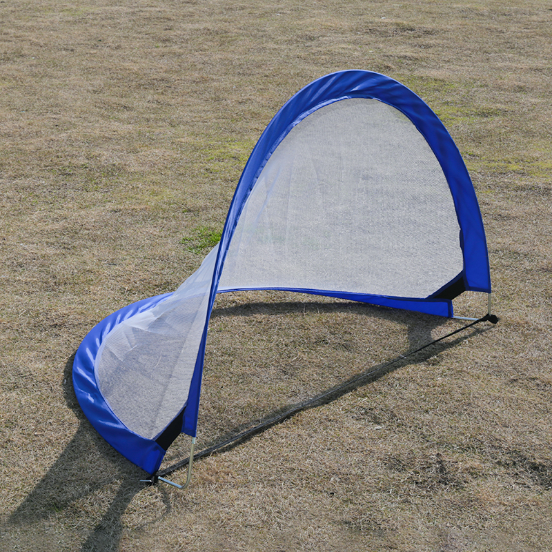 Blue-White Semi-Circular Pop Up Soccer Goal Net