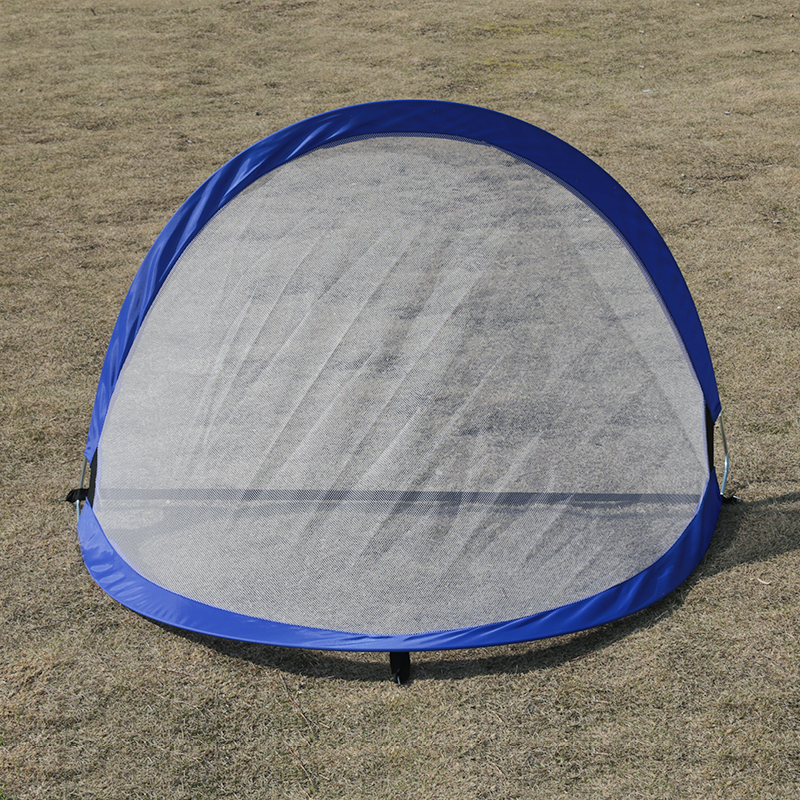 Blue-White Semi-Circular Pop Up Soccer Goal Net