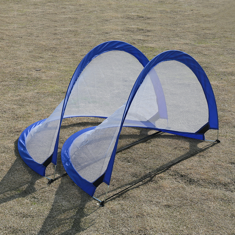 Blue-White Semi-Circular Pop Up Soccer Goal Net